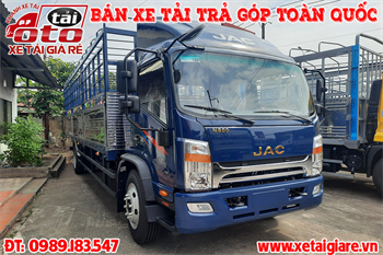 Xe Tải JAC N800 8T4 Máy Cummins Mỹ 2021 | Xe Tải JAC 8 Tấn N800 Thùng Dài 7.6M | JAC N800 Thùng Bạt Màu Xanh 